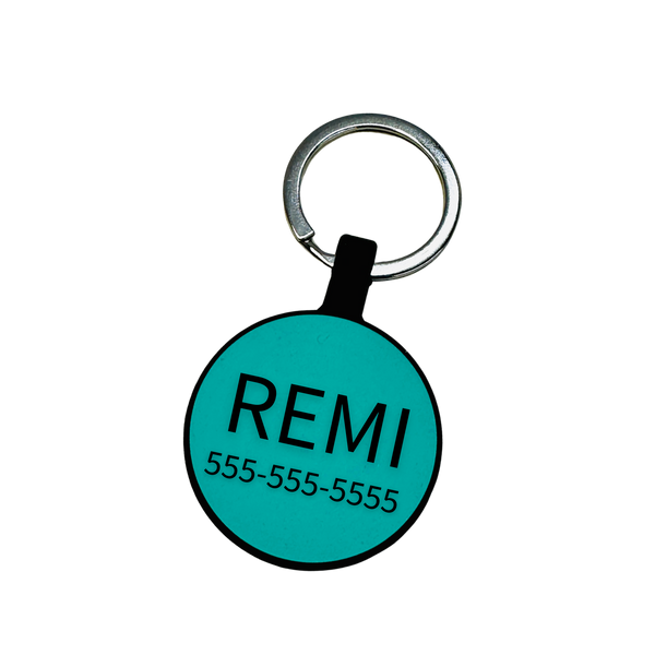 QR Coded Silicone Pet Tag Circle