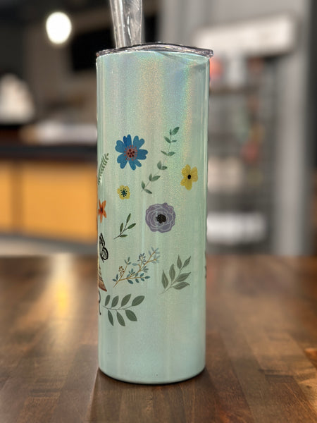 Just One More Chapter Shimmer 20 oz Skinny Tumbler