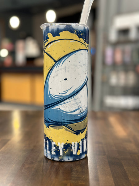 Tri-Valley Vikings Volleyball 20 oz Skinny Tumbler