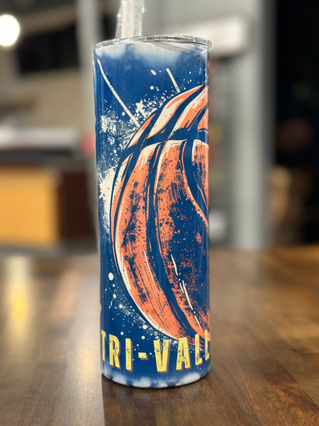 Tri-Valley Vikings Basketball 20 oz Skinny Tumbler