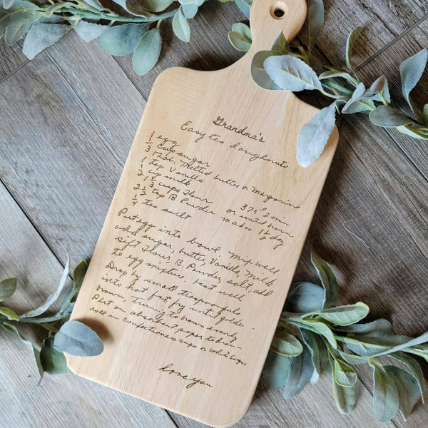 Engraved Recipe Cutting Board