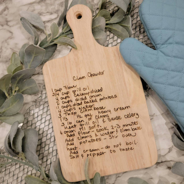 Engraved Recipe Cutting Board
