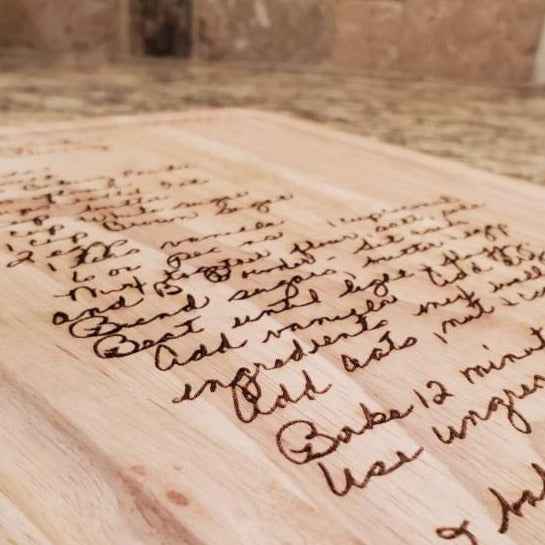 Engraved Recipe Cutting Board