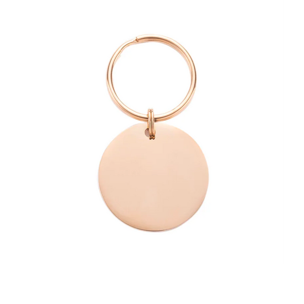 QR Coded Metal Pet Tag Circle