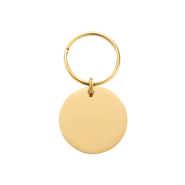 QR Coded Metal Pet Tag Circle