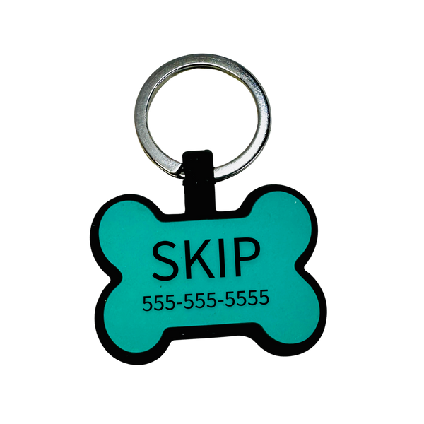 QR Coded Silicone Pet Tag Bone