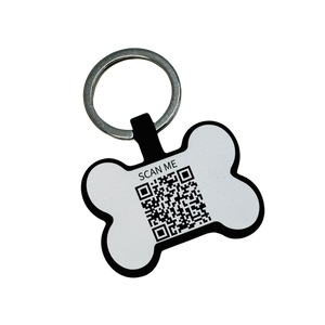 QR Coded Silicone Pet Tag Bone
