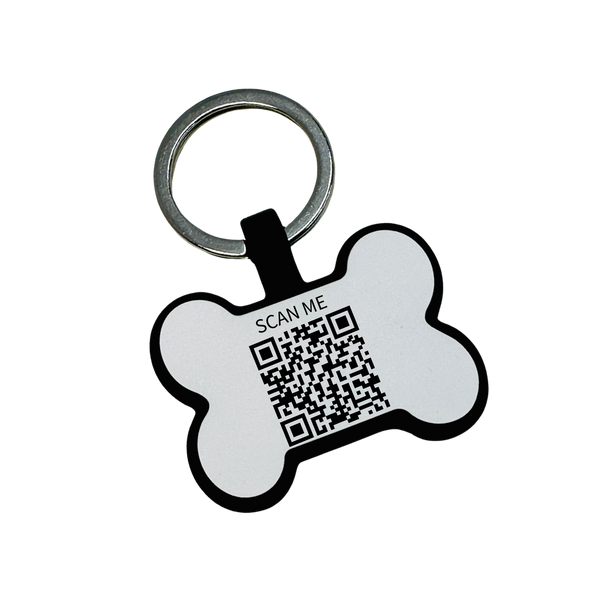 QR Coded Silicone Pet Tag Bone